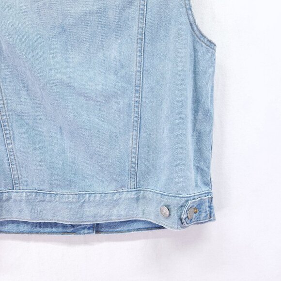 Madewell Denim Boxy Vest in Fitzgerald Wash Size Medium - Picture 13 of 15